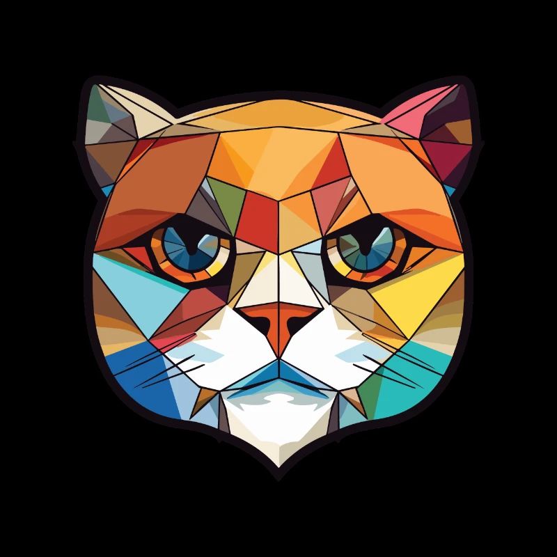Scottish Fold Cat Bunte Aquarell-Illustration