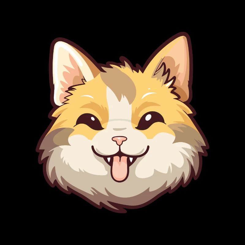Illustration à l’aquarelle de dessin animé de chat de Chypre