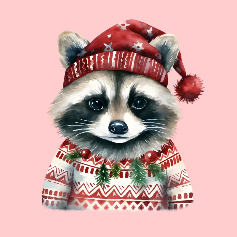 Herr Waschbär im Norweger-Pulli