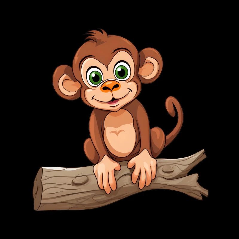Cartoon Affe - Cartoon Look Monkey