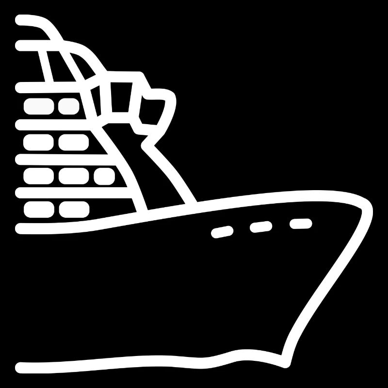 Cruise Ship Bug / Cruise - White Contour