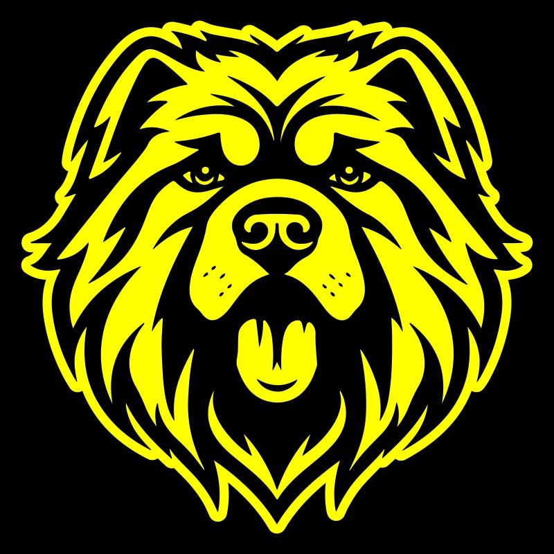 Tête de chien Chow Chow