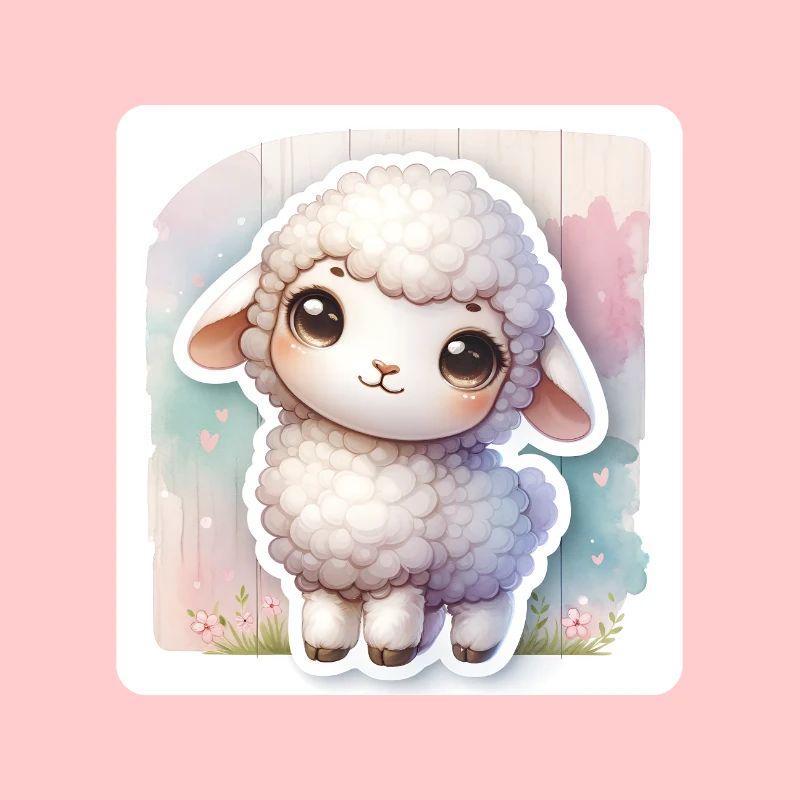 A Sweet Easter Sheep With Fluffy Wool