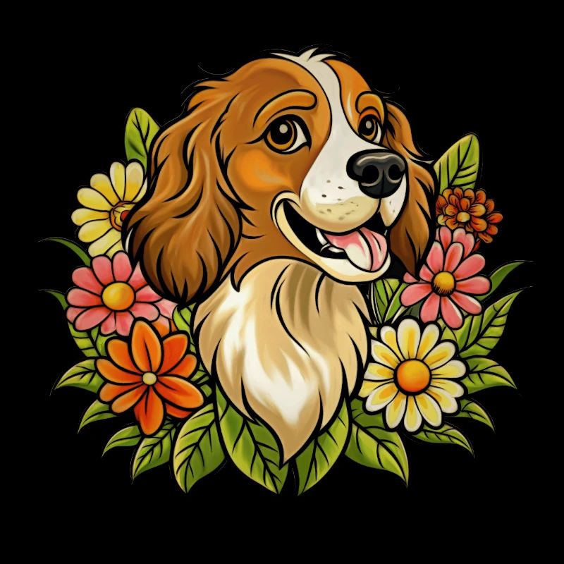 Ein kleiner Spaniel-Hund