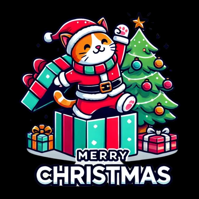 Chat Joyeux Noël High Five 2