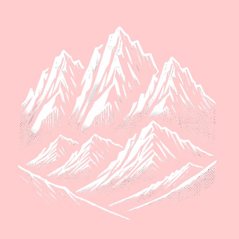 Minimalistisches Design der Berggipfel