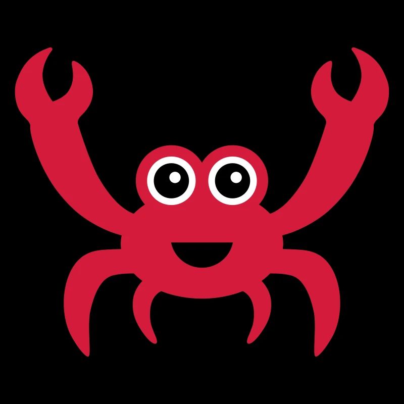 Fröhliche Krabbe mit Kulleraugen
