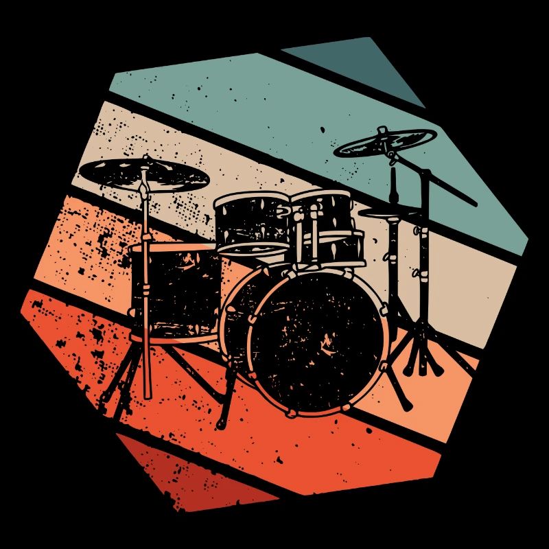 Retro Drums Drummer Musician Drummer