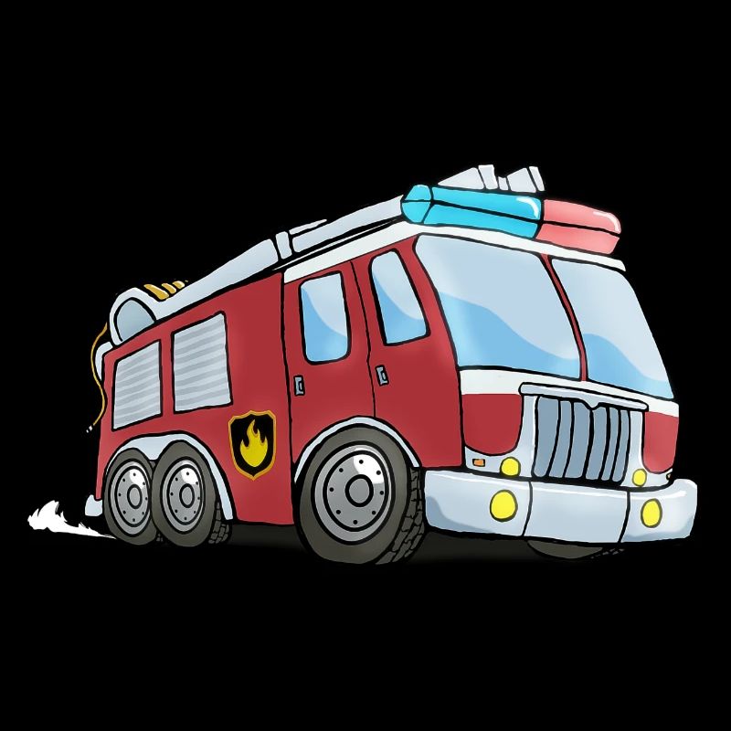 Chemise de camion de pompier d’enfant en bas âge