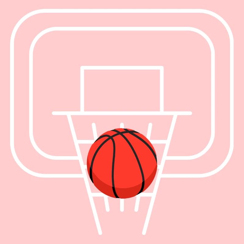 Panier de basket-ball avec le ballon