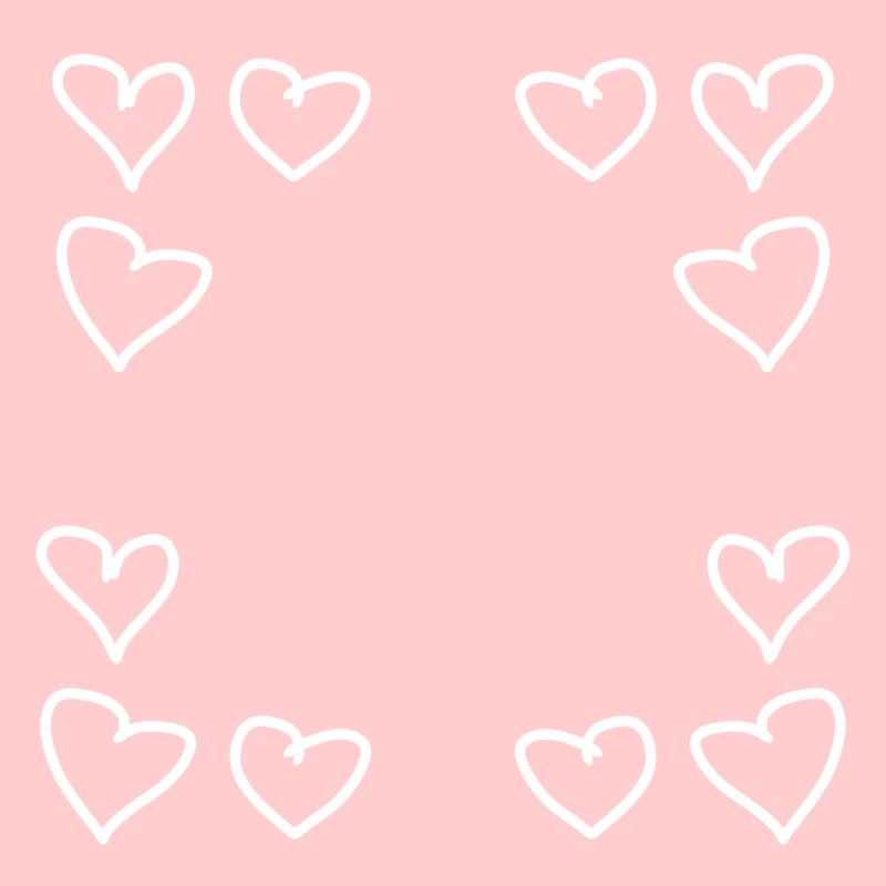 hearts pattern frame angular heart love