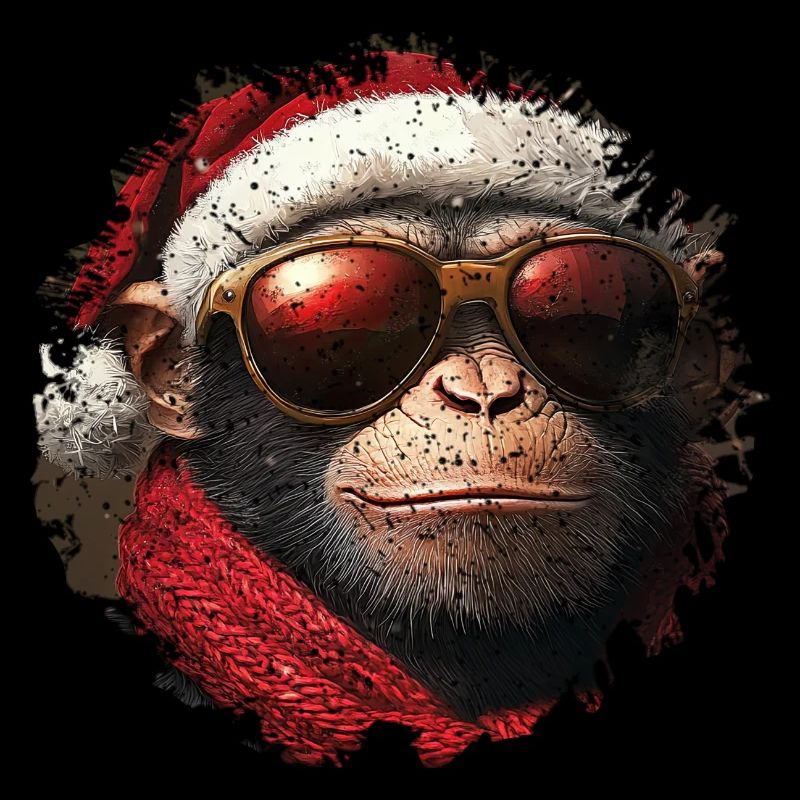 Weihnachtsmann Affe