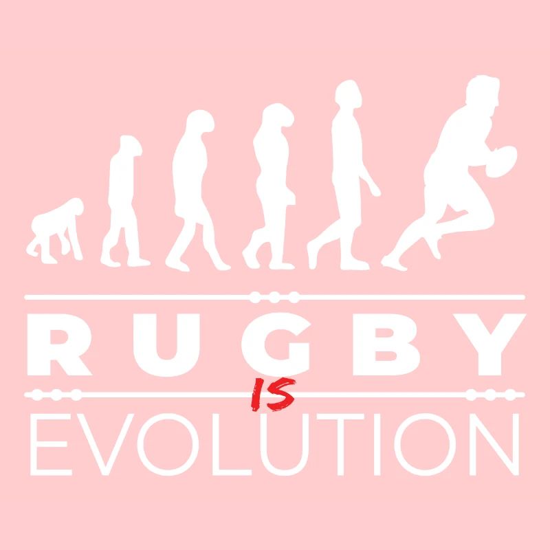 Rugby is evolution - Message Humor Parodie Rugby