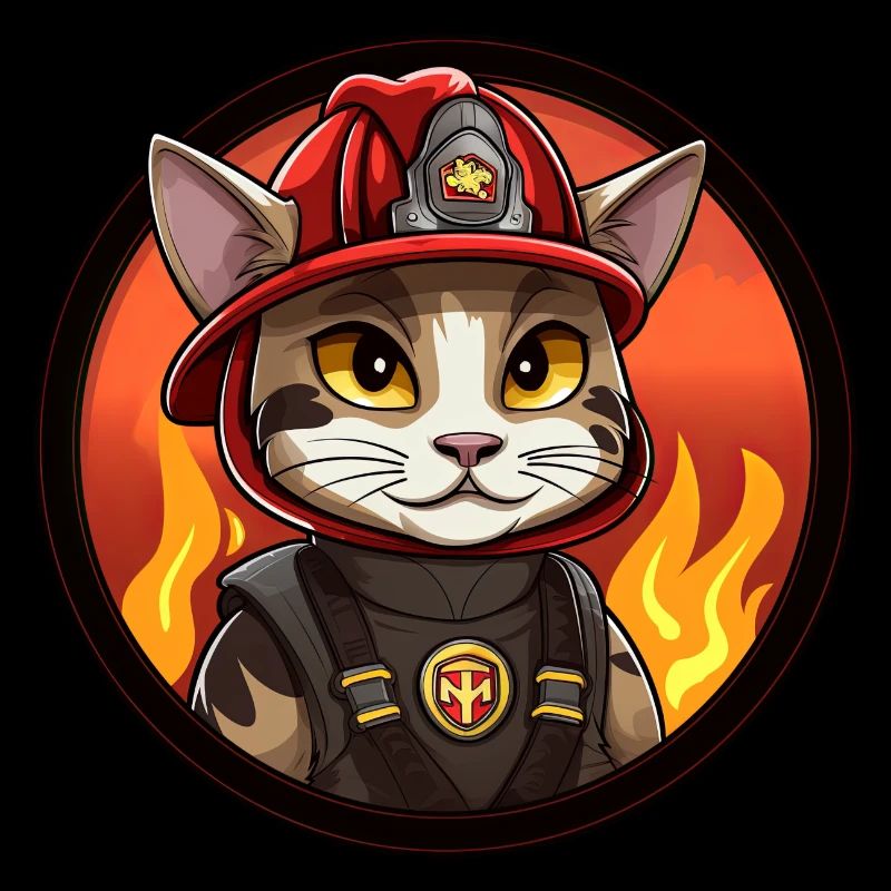 Cats Fire Brigade / Firefighter Cat