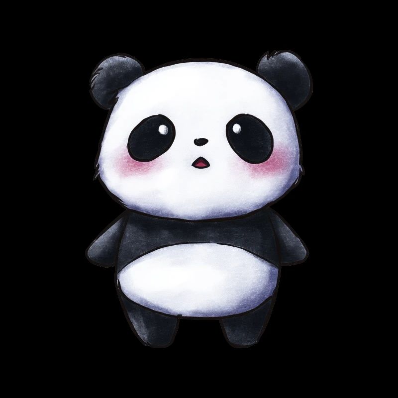 bébé panda mignon, style chibi