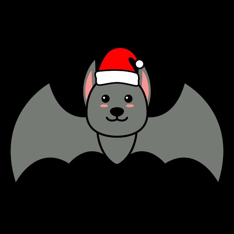 Fledermaus Comic Weihnachten Xmas