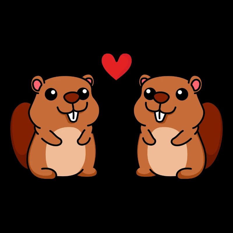 Biber Comic Paar liebe
