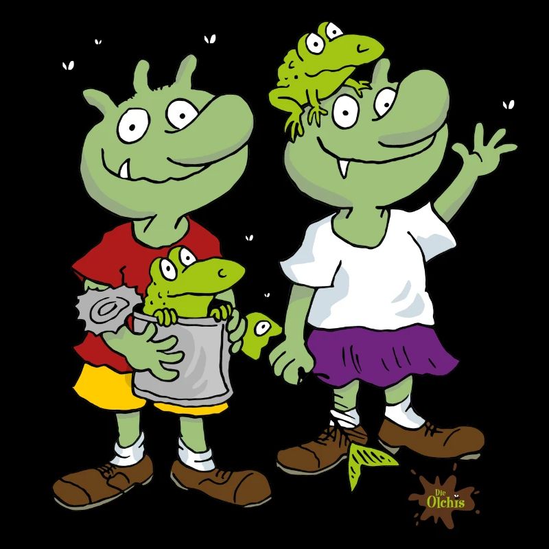 The Olchis Classic Olchi Children With Two Toads