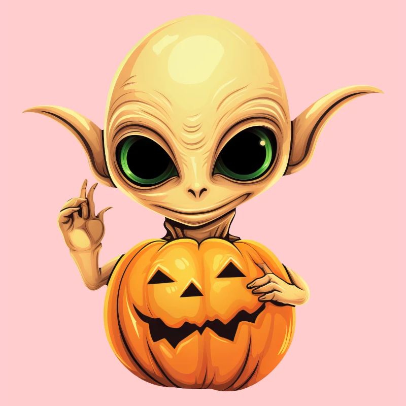 Orange Alien Pumpkin: Halloween depuis l’espace