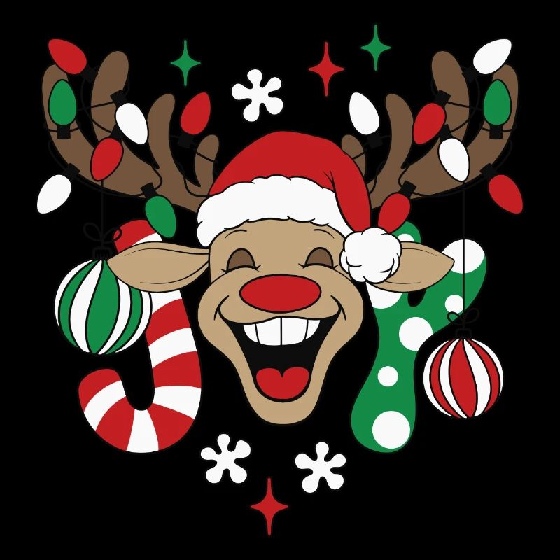 Renne Rudolph Noël Pull de Noël laid