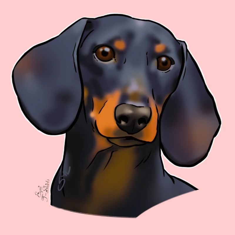 Teckelnoir et feu (sans texte) textilesfoncés