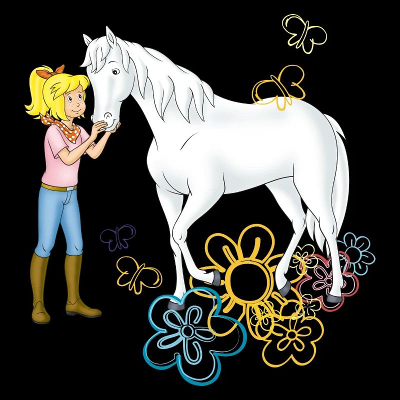 Bibi et Tina 'Sabrina avec Bibi dans une mer de fleurs'