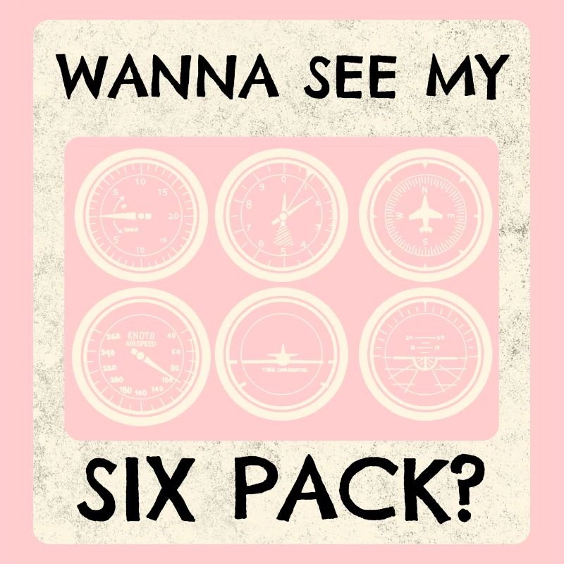 Airplane Pilot Fly Sixpack Cockpit I Gift