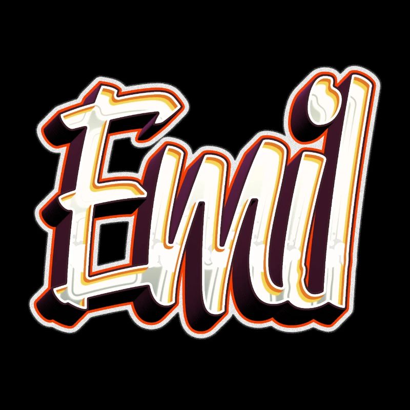 Emil Vorname Name Graffiti Design