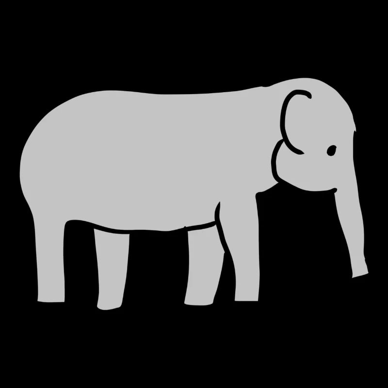 Icône d’animal éléphant gris