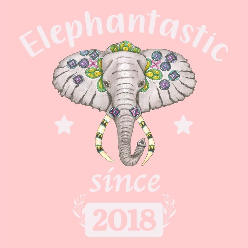 Elephantastic since 2018 Elefantenkopf geschmückt