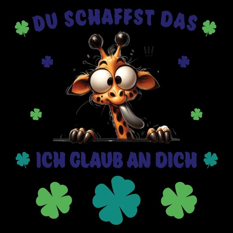 Du schaffst das! Glücksbringer Crazy Giraffe