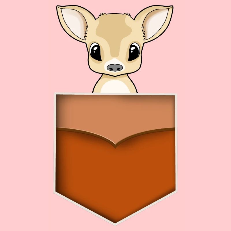 Pocket Bambi Reh in der Tasche
