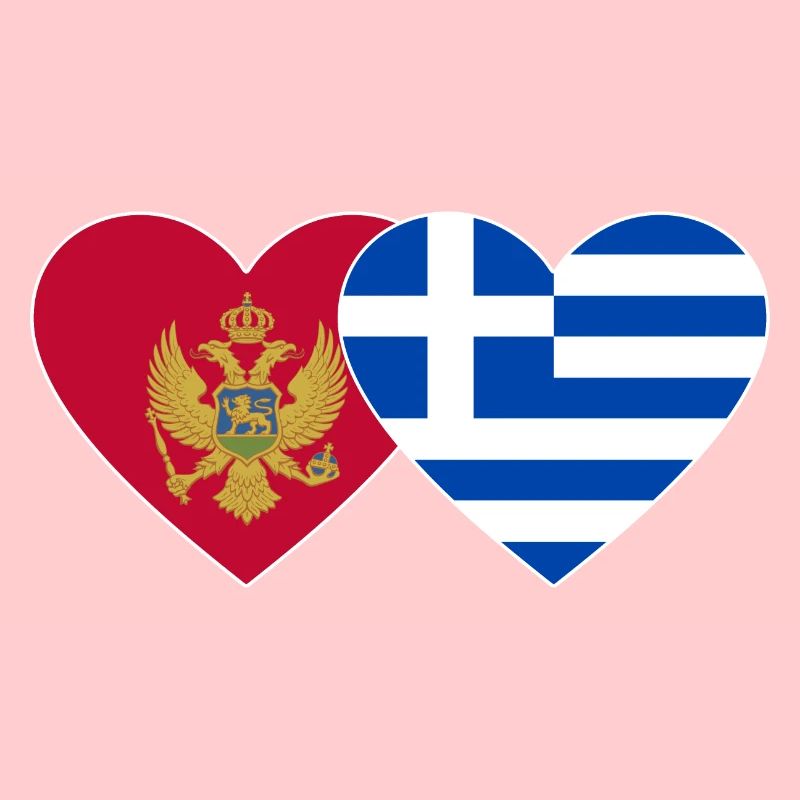 Monténégro Grèce drapeau