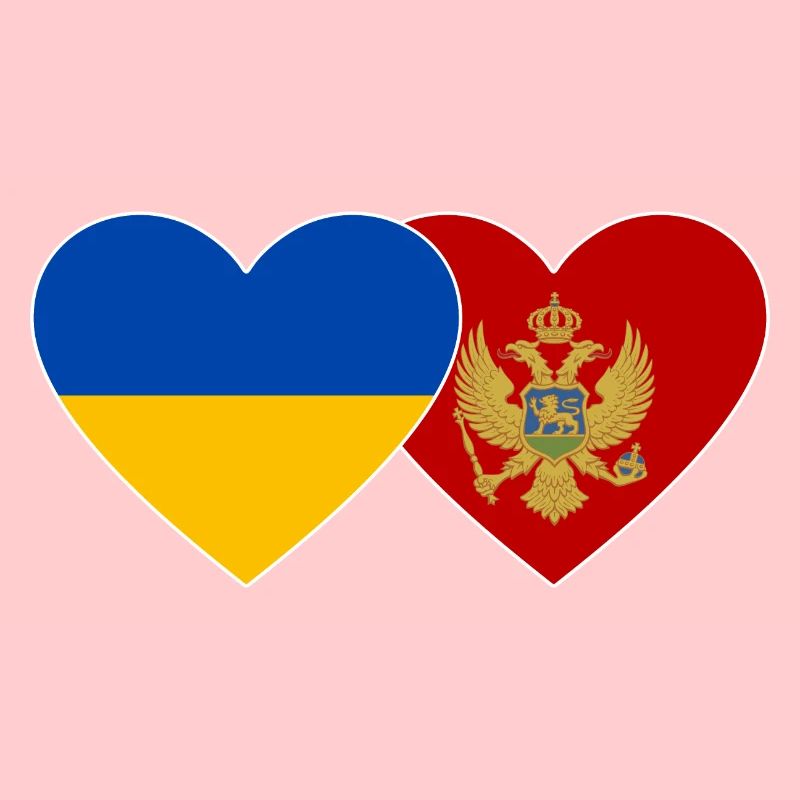Ukraine Drapeau du Monténégro