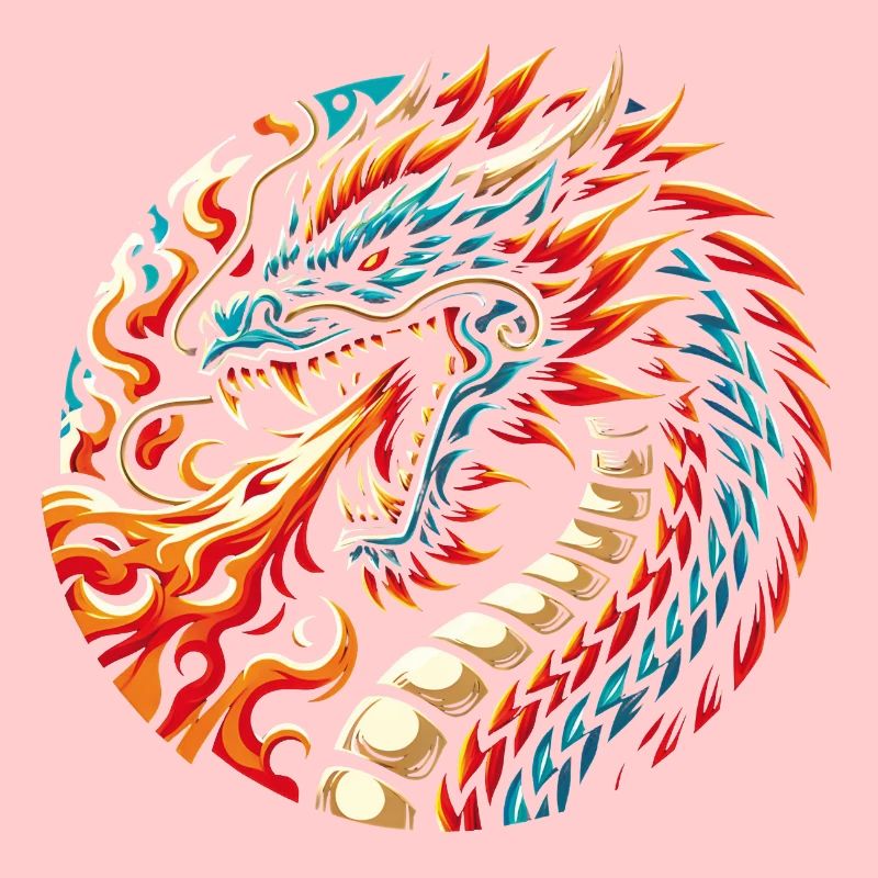 Colorful Fire Dragon