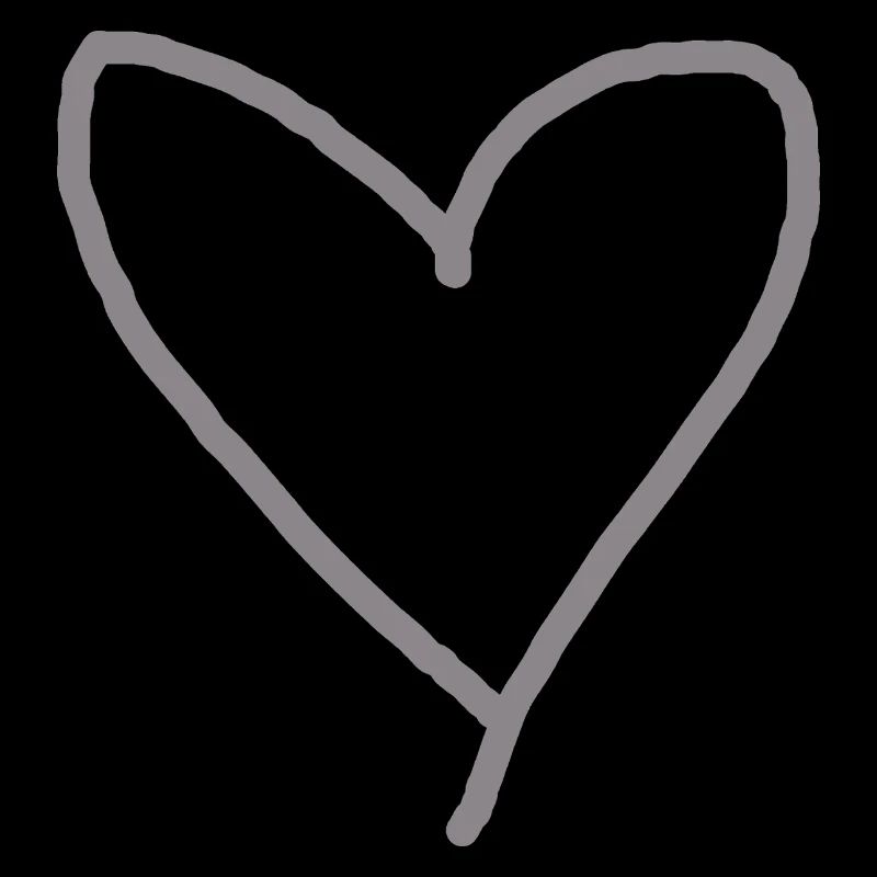 Coeur gris idée cadeau amour amoureux