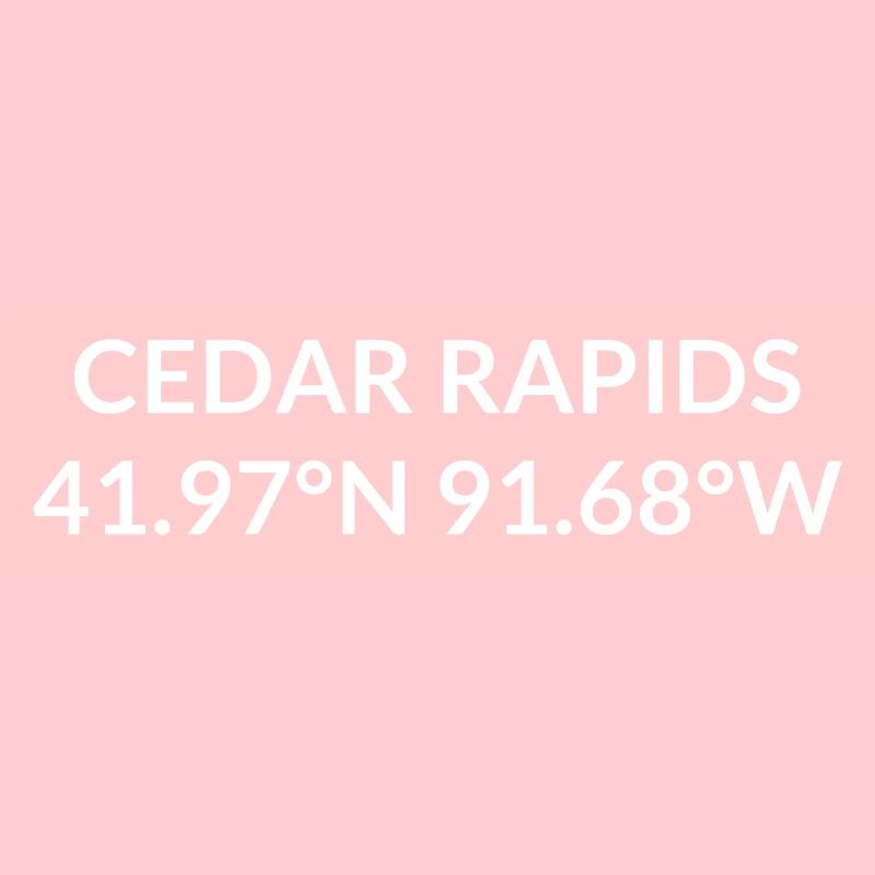 Cedar Rapids, Iowa, USA Coordinates