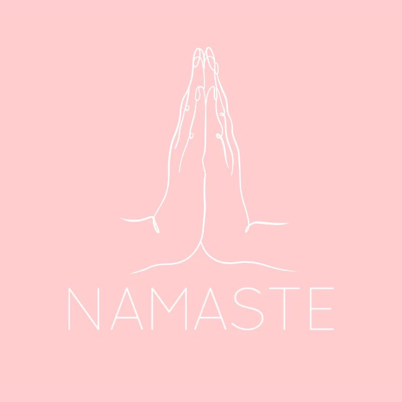 Mouvement de la main Namaste en blanc
