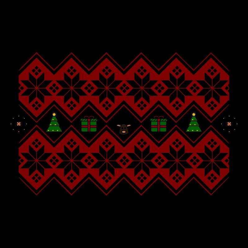 Weihnachten Weihnachtspulli Elch Baum Geschenk