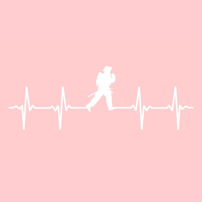 Firefighter heartbeat fire brigade