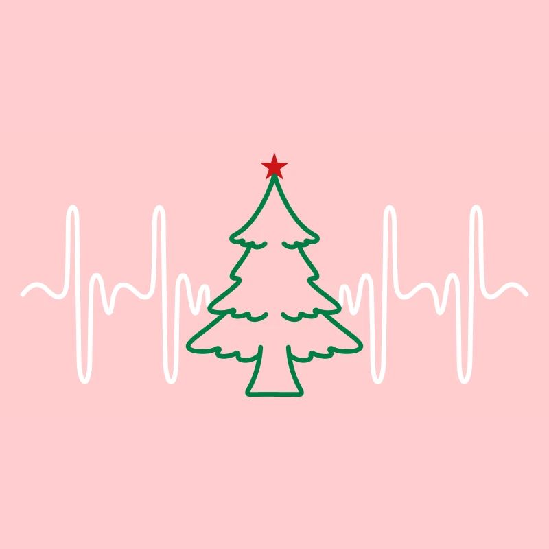 Sapin de Noël Heartbeat (couleurs modifiables)