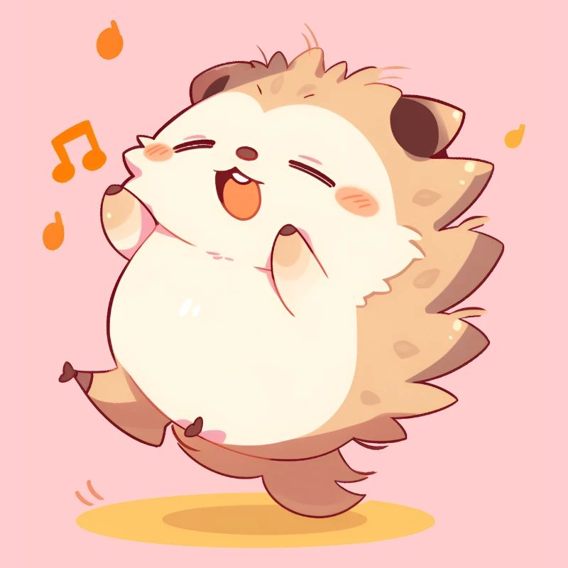 Cute hedgehog dancer