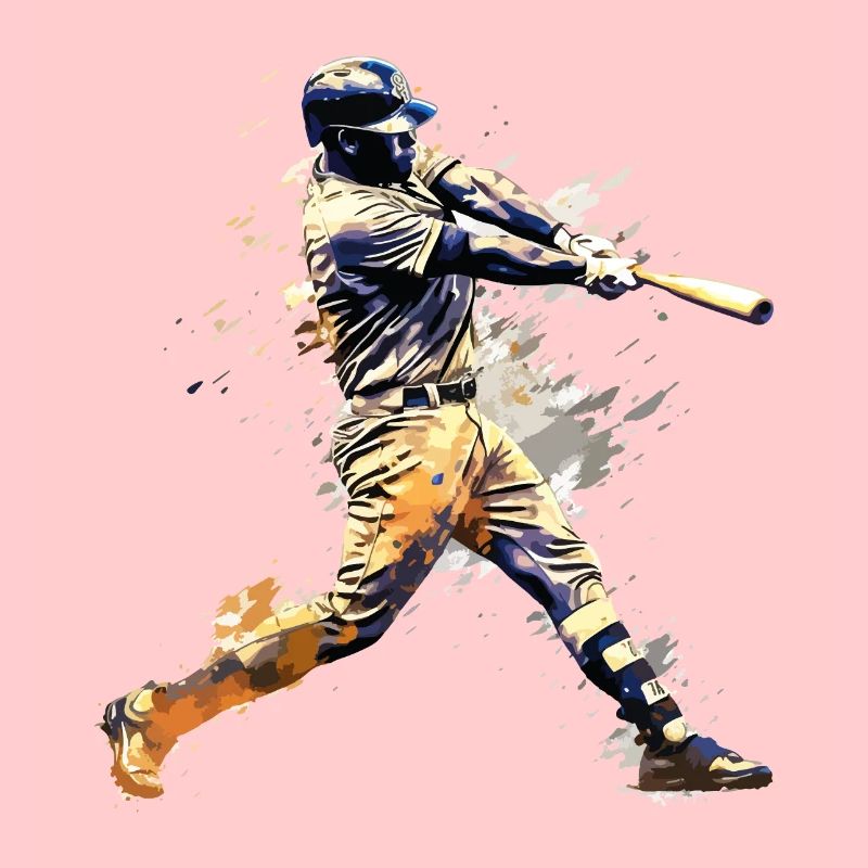 Baseball Baseball Player Home Run Bats Splash