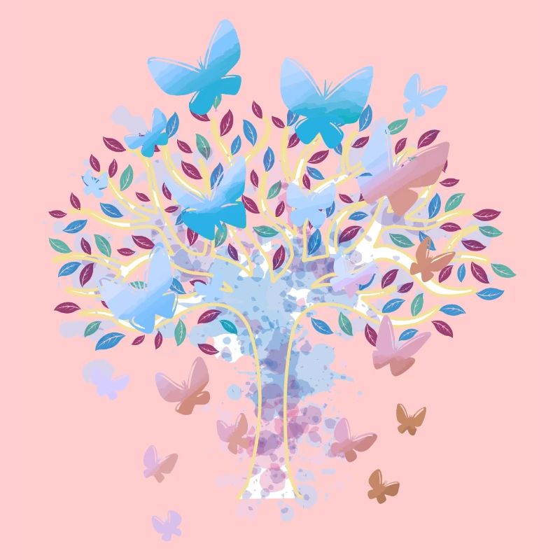 Tree Trees Nature Butterflies Spring
