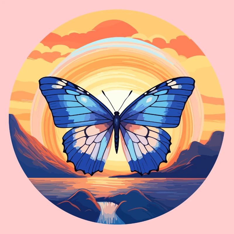 Blauer Morpho-Schmetterling