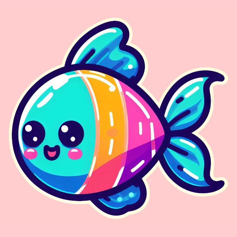 Conception de poisson arc-en-ciel