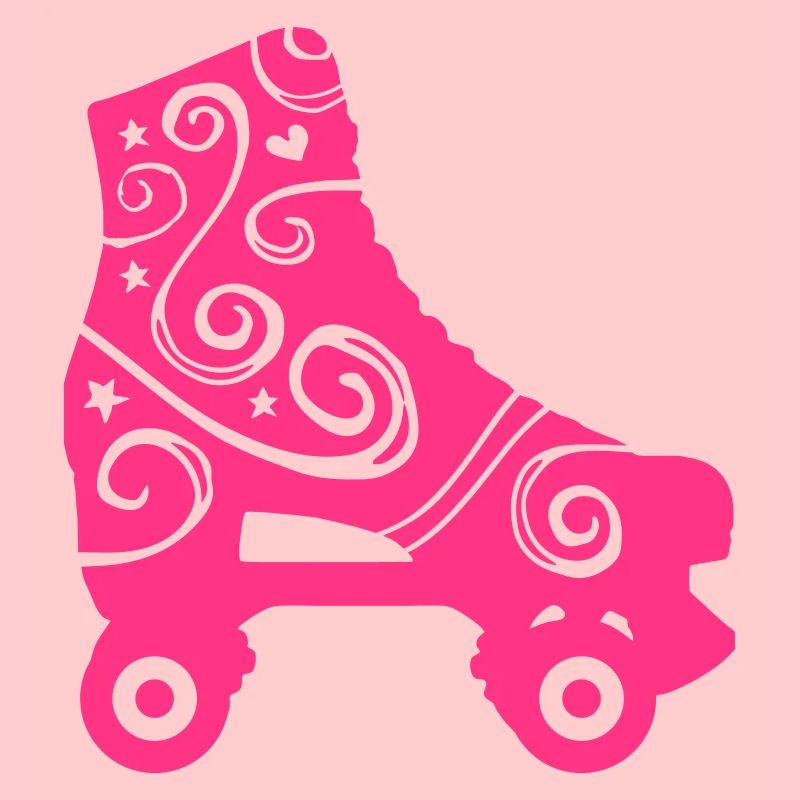 skates decorated 1c 2 / rollerskates