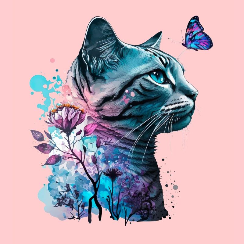 Fleur de chat et papillon