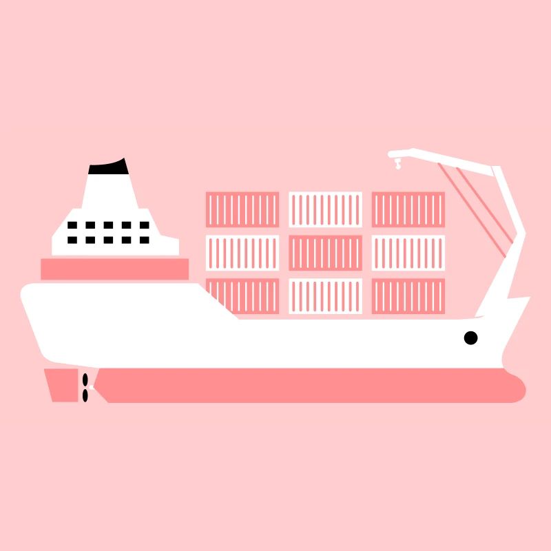 container ship pink