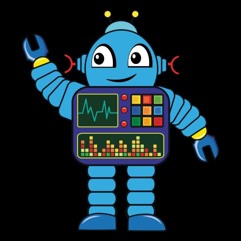 Kleiner blauer Roboter